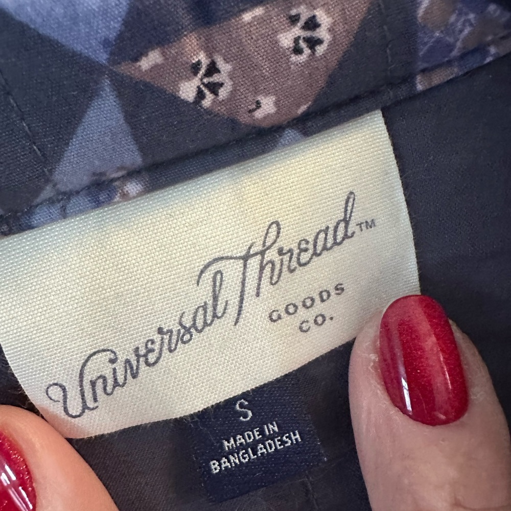 Universal Thread Quilted Patchwork Jacket Geometr… - image 5